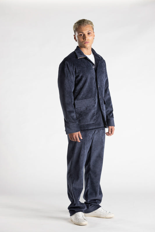 Giacca in Velluto Mille Righe con Dettagli Bandana