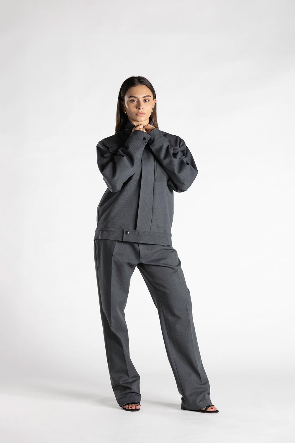 Pantalone Adam Drill 100% Cotone Grigio