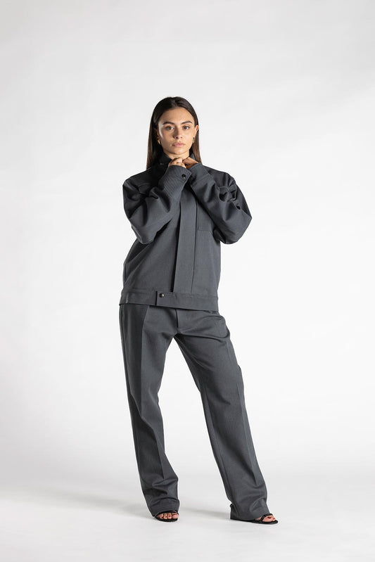 Giacca Amburgo Drill 100% Cotone Grigio