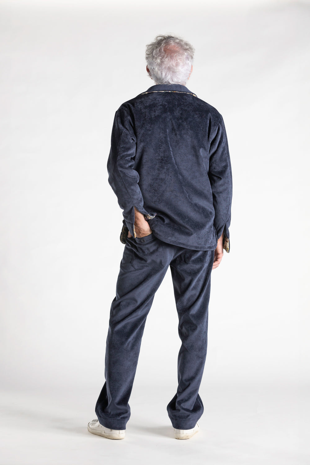 Pantalone in Velluto Mille Righe con Dettaglio Bandana