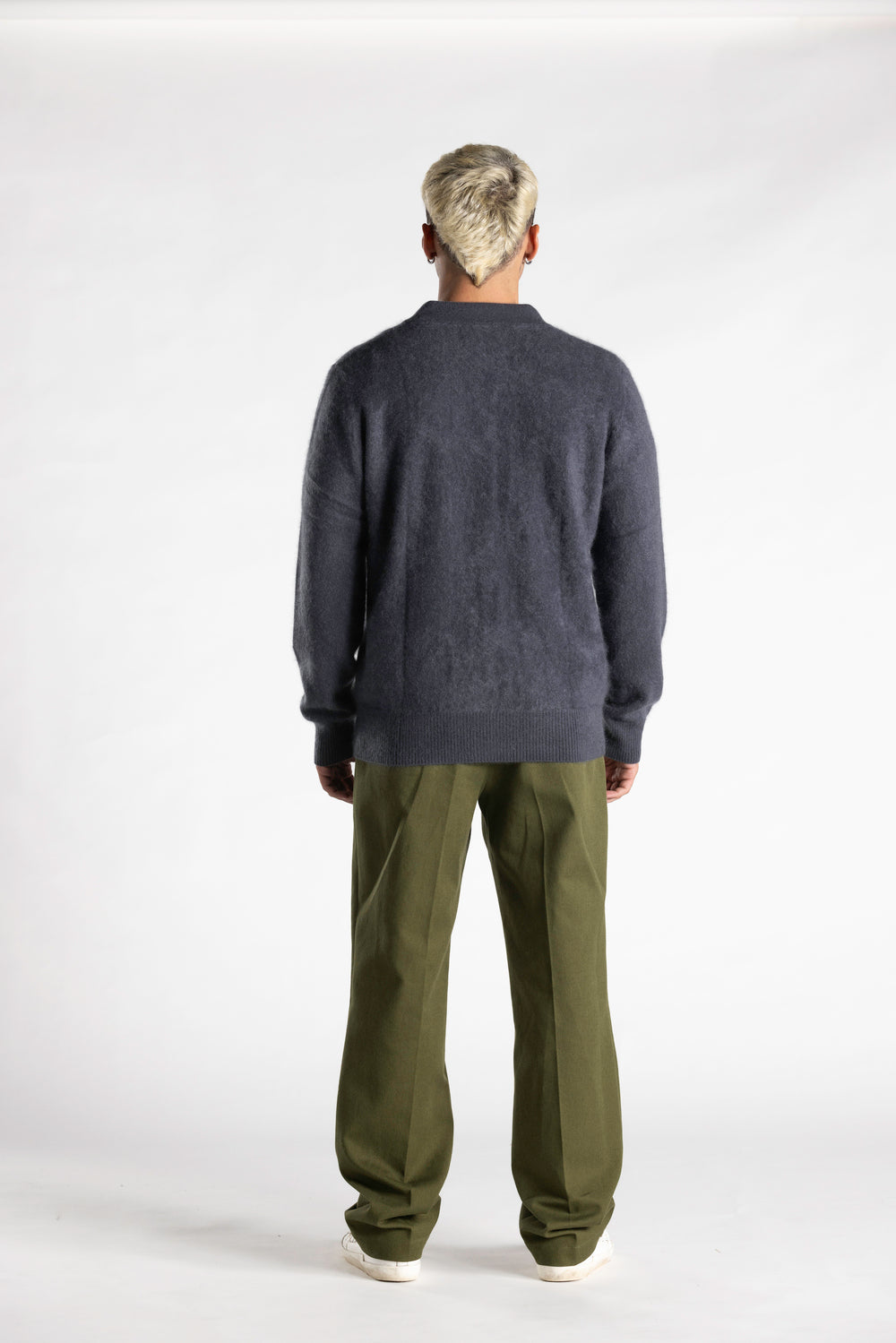 Maglione-Camicia in 100% Cashmere Brushed