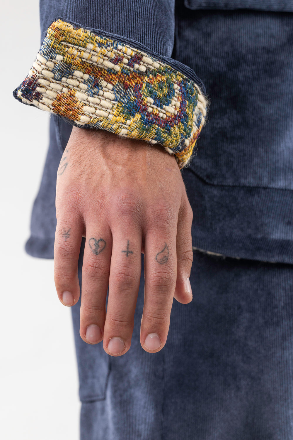 Giacca in Velluto Mille Righe con Dettagli Bandana